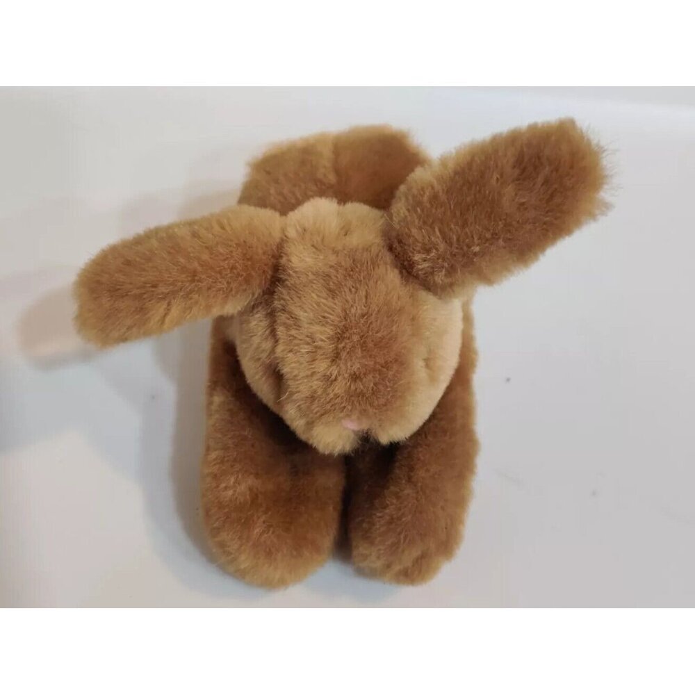 Gibson Greetings Vtg Plush Finger Puppet Cute Brown Bunny 5.5x4x4” Stuffed Toy